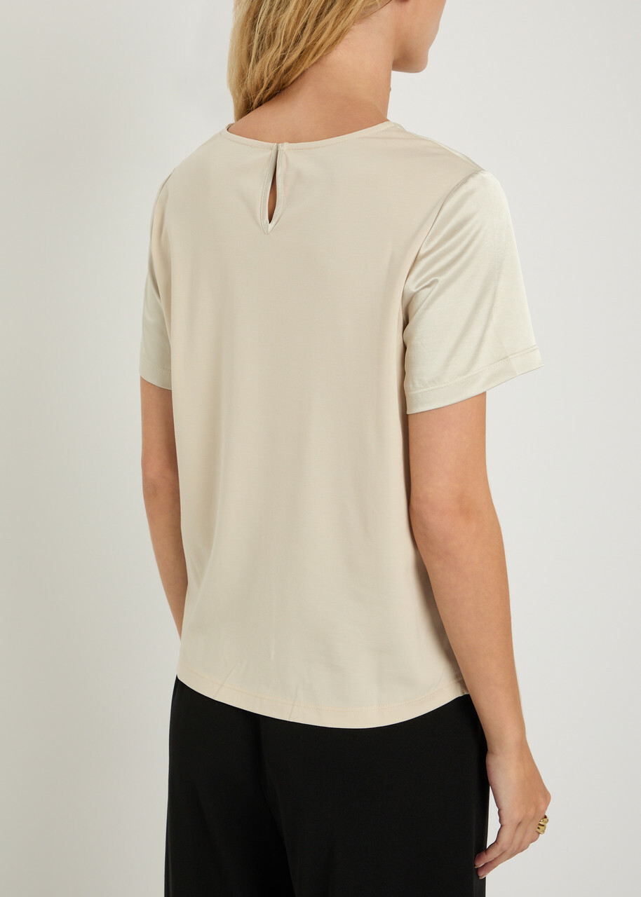 Weekend Max Mara Gilbert Satin T-shirt Ivory