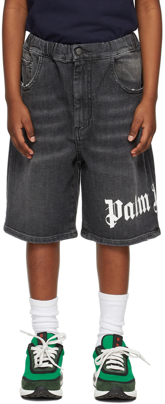 Golden Goose Kids logo-print bermuda shorts - Black