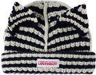 Charles Jeffrey Loverboy SSENSE Exclusive Baby Black & White Chunky Ears Beanie