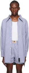 Mr. Saturday Blue & White Striped Jacket
