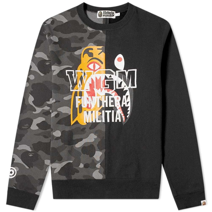 Photo: A Bathing Ape Colour Camo Tiger Shark Crew Sweat