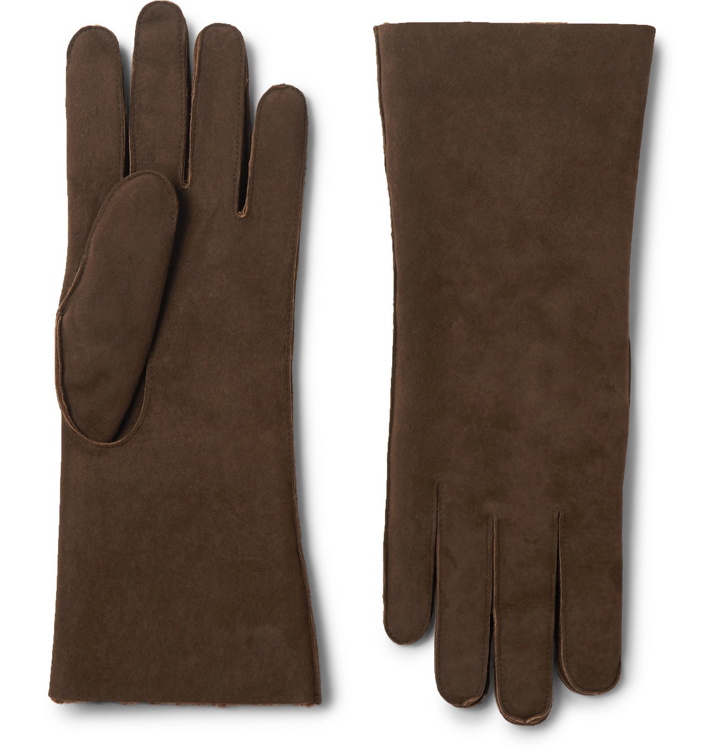 Photo: Anderson & Sheppard - Shearling Gloves - Brown