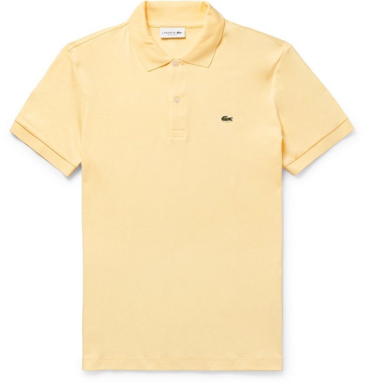 Photo: Lacoste - Pima Cotton-Piqué Polo Shirt - Yellow