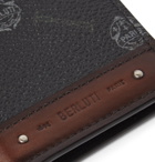 Berluti - Printed Full-Grain and Burnished Leather Billfold Cardholder - Black