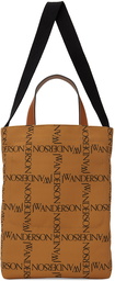 JW Anderson Tan Canvas Logo Shopper Tote