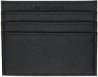 Emporio Armani Black Regenerated Faux-Leather Card Holder