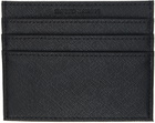 Emporio Armani Black Regenerated Faux-Leather Card Holder