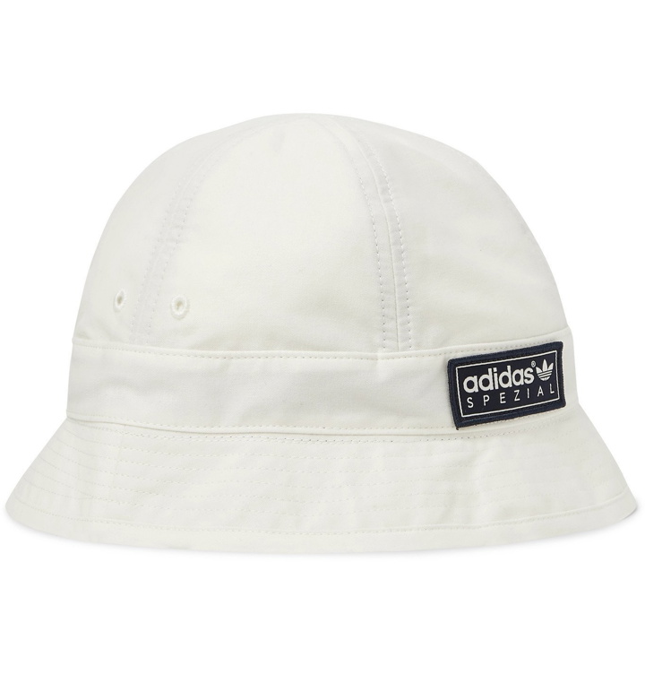 Photo: adidas Consortium - SPEZIAL Meanwood Logo-Appliquéd Cotton-Twill Bucket Hat - White