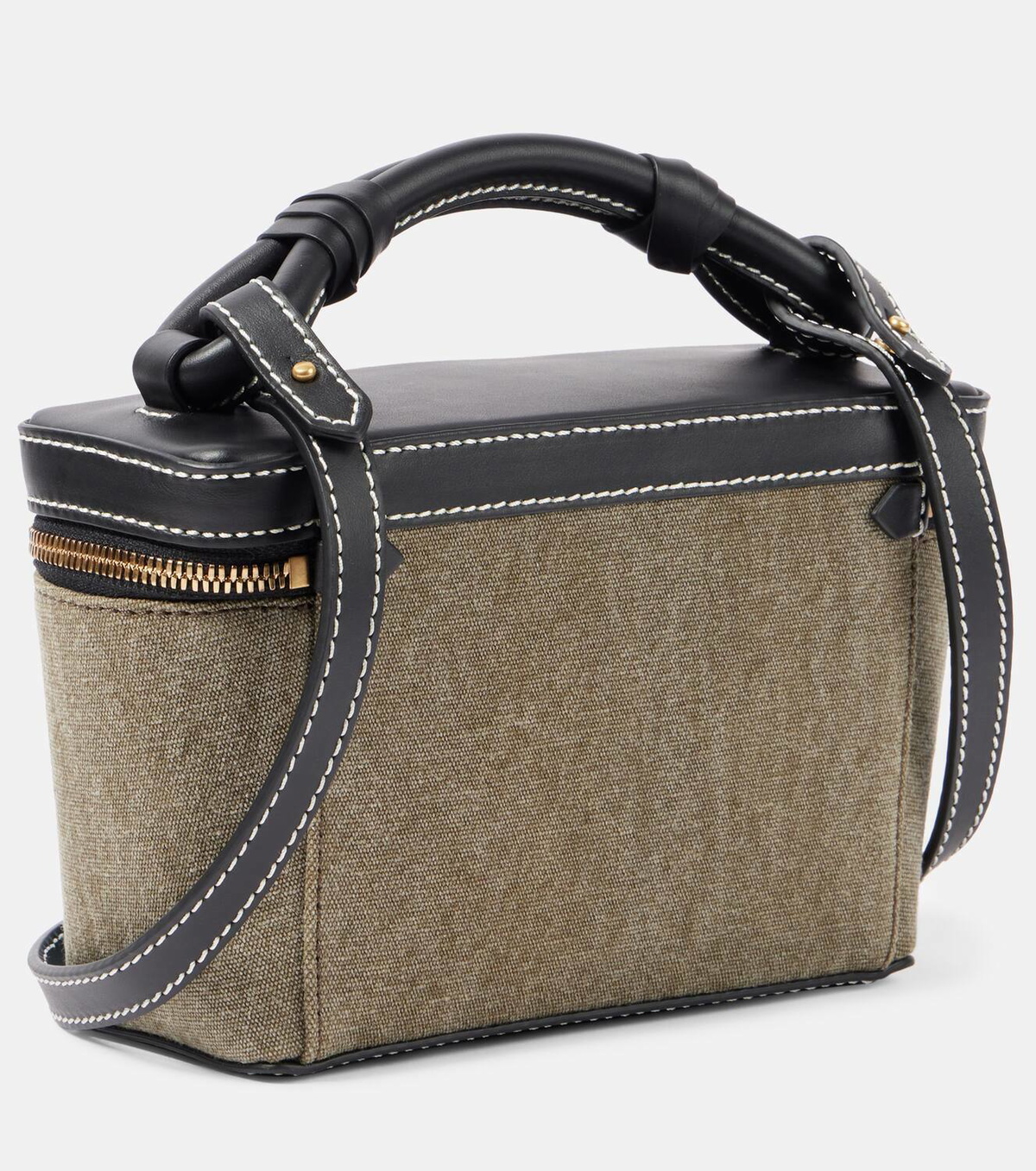 Balmain B-Army leather-trimmed canvas shoulder bag Balmain