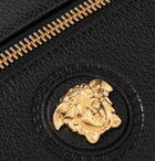 Versace - Logo-Detailed Full-Grain Leather Pouch - Men - Black