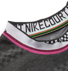 Nike Tennis - NikeCourt Challenger Slim-Fit Striped Dri-FIT Tennis T-Shirt - Men - Dark gray