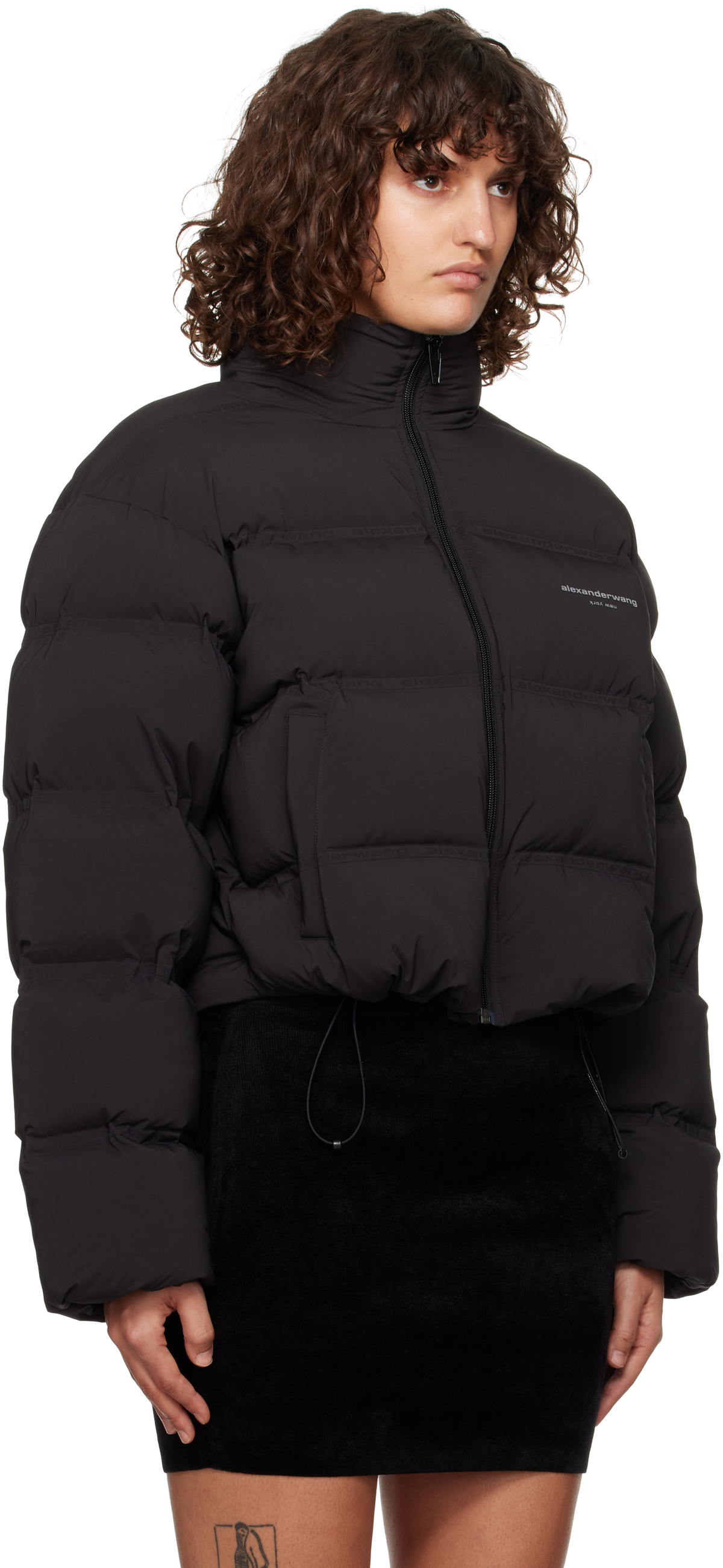 Alexander Wang Black Cropped Down Jacket Alexander Wang