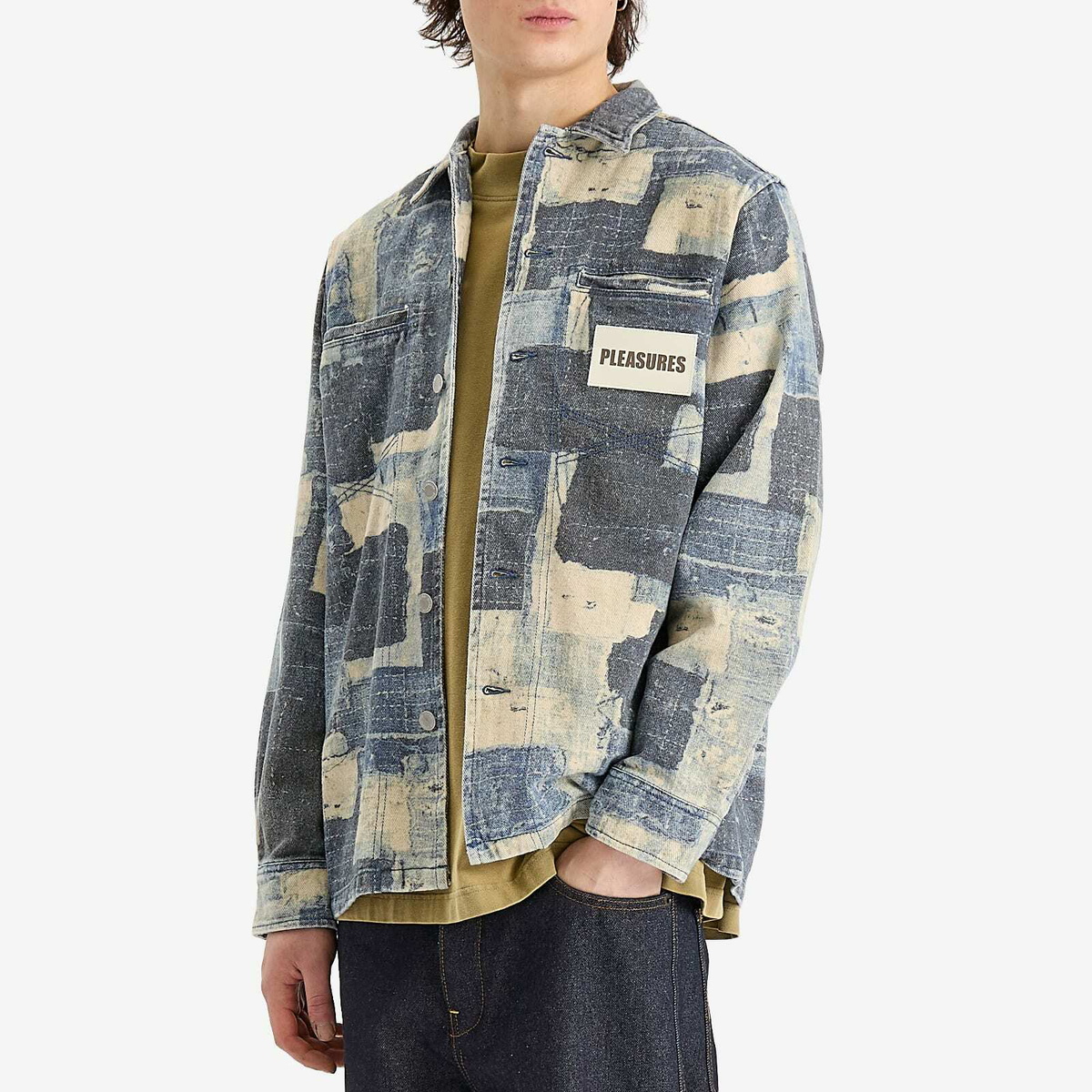 Pleasures Men's Boro Work Jacket in Indigo