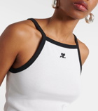 Courrèges Heritage logo cotton tank top