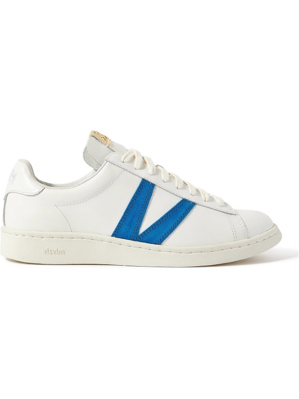 Photo: VISVIM - Corda-Folk Suede-Trimmed Leather Sneakers - White - US 8