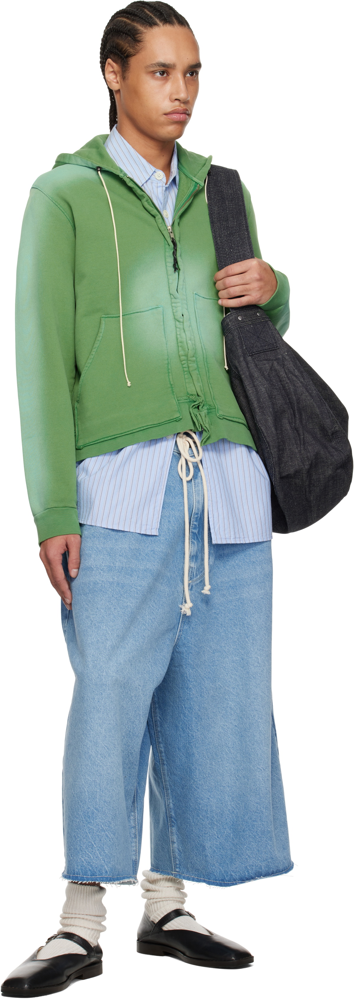 Camiel Fortgens Green Fitted Zip Hoodie