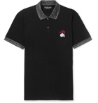 Alexander McQueen - Slim-Fit Contrast-Trimmed Cotton-Piqué Polo Shirt - Men - Black