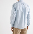 Barena - Cotton-Chambray Half-Zip Shirt - Blue