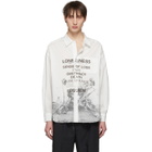 Christian Dada Off-White Nobuyoshi Araki Edition Flower Text Print Shirt