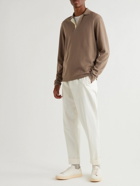 Mr P. - Two-Tone Merino Wool Polo Shirt - Brown