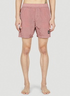 Stone Island - Compass Patch Swim Shorts in Pink