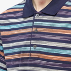 Missoni Men's Zig Zag Polo T-Shirt in Blue/White/Orange