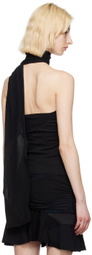 ALL-IN Black Scarf Top
