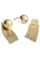 Pearl Octopuss.y Medusa Fringed Stud Earrings - Gold - One Size