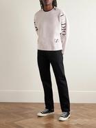 Acne Studios - Logo-Embroidered Cotton-Fleece Sweatshirt - Purple