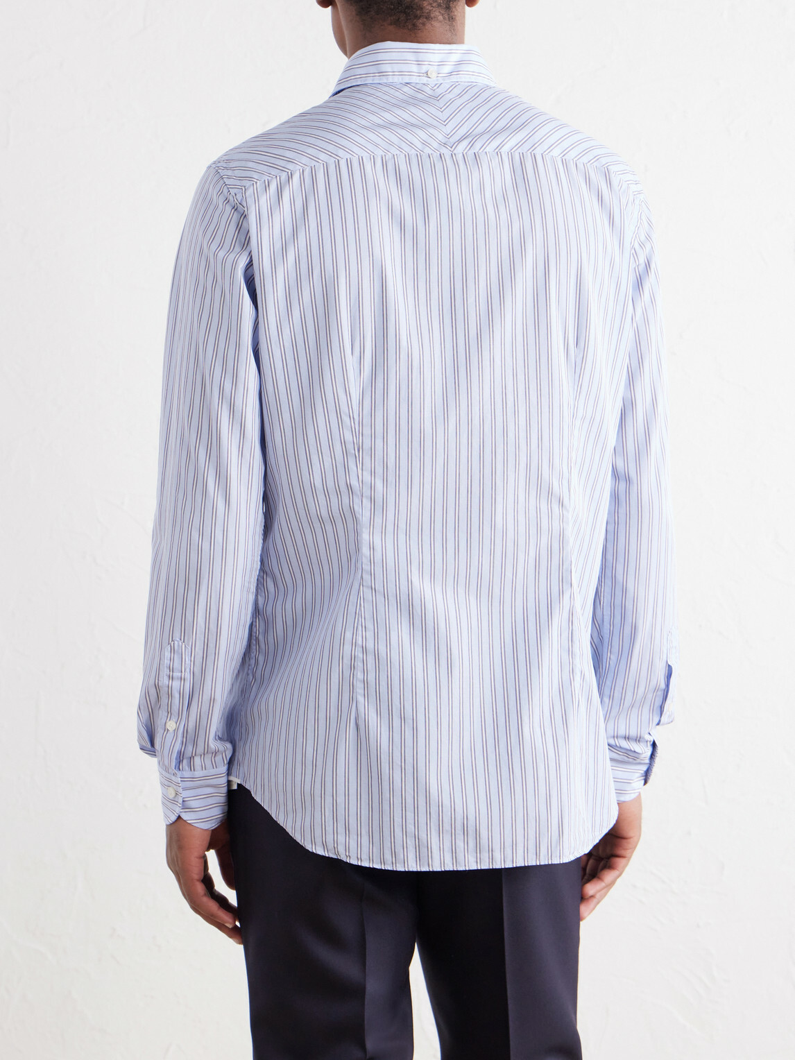 Slowear - Glanshirt Striped Cotton-Poplin Shirt - Blue