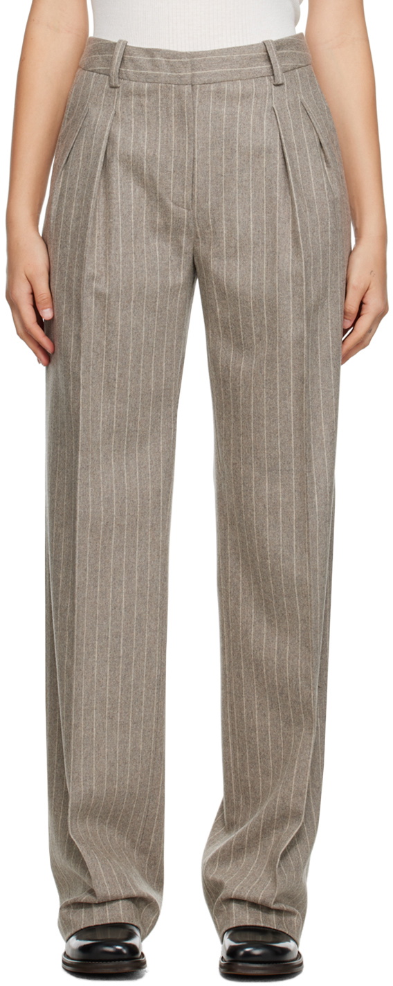 ボトムスその他 Loulou Studio Sand-coloured trousers in cotton Beige Sbiru Trousers by Loulou de Saison on Sale