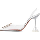 Amina Muaddi Transparent Begum Glass Sling 95 Heels