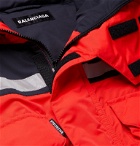 Balenciaga - Oversized Colour-Block Shell Parka - Red