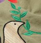 Polo Ralph Lauren - Appliquéd Embroidered Herringbone Cotton Overshirt - Green