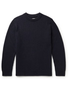 Nudie Jeans - August Ribbed Wool Sweater - Blue
