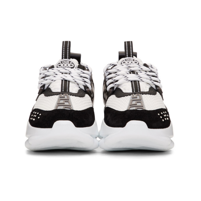 Black and white store versace sneakers