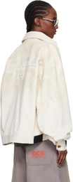 WILLY CHAVARRIA Off-White Chachi Denim Trucker Jacket