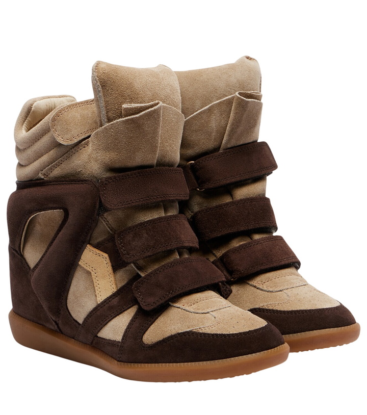 Photo: Isabel Marant Bekett leather and suede wedge sneakers