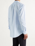 GABRIELA HEARST - Oliver Grandad-Collar Striped Linen Shirt - Blue - EU 41