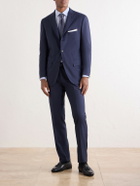 Kiton - Wool-Fresco Suit Jacket - Blue