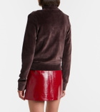Courrèges Cotton-blend velvet track jacket