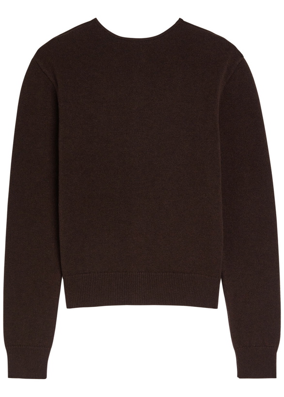 Photo: Lemaire Reversible Buttoned Wool and Cashmere-blend Jumper Dark Brown
