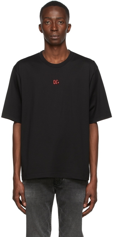 Photo: Dolce & Gabbana Black DG Logo T-Shirt