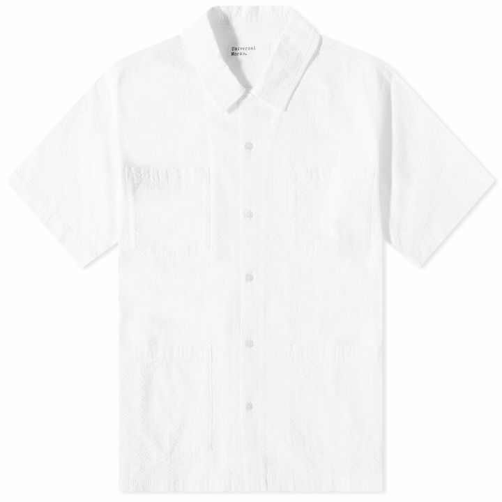 Photo: Universal Works Men's Seersucker Summer Overshirt in White