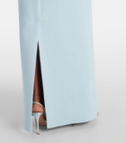 Safiyaa One-shoulder belted crêpe gown