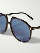 TOM FORD - Archie Aviator-Style Tortoiseshell Acetate Sunglasses