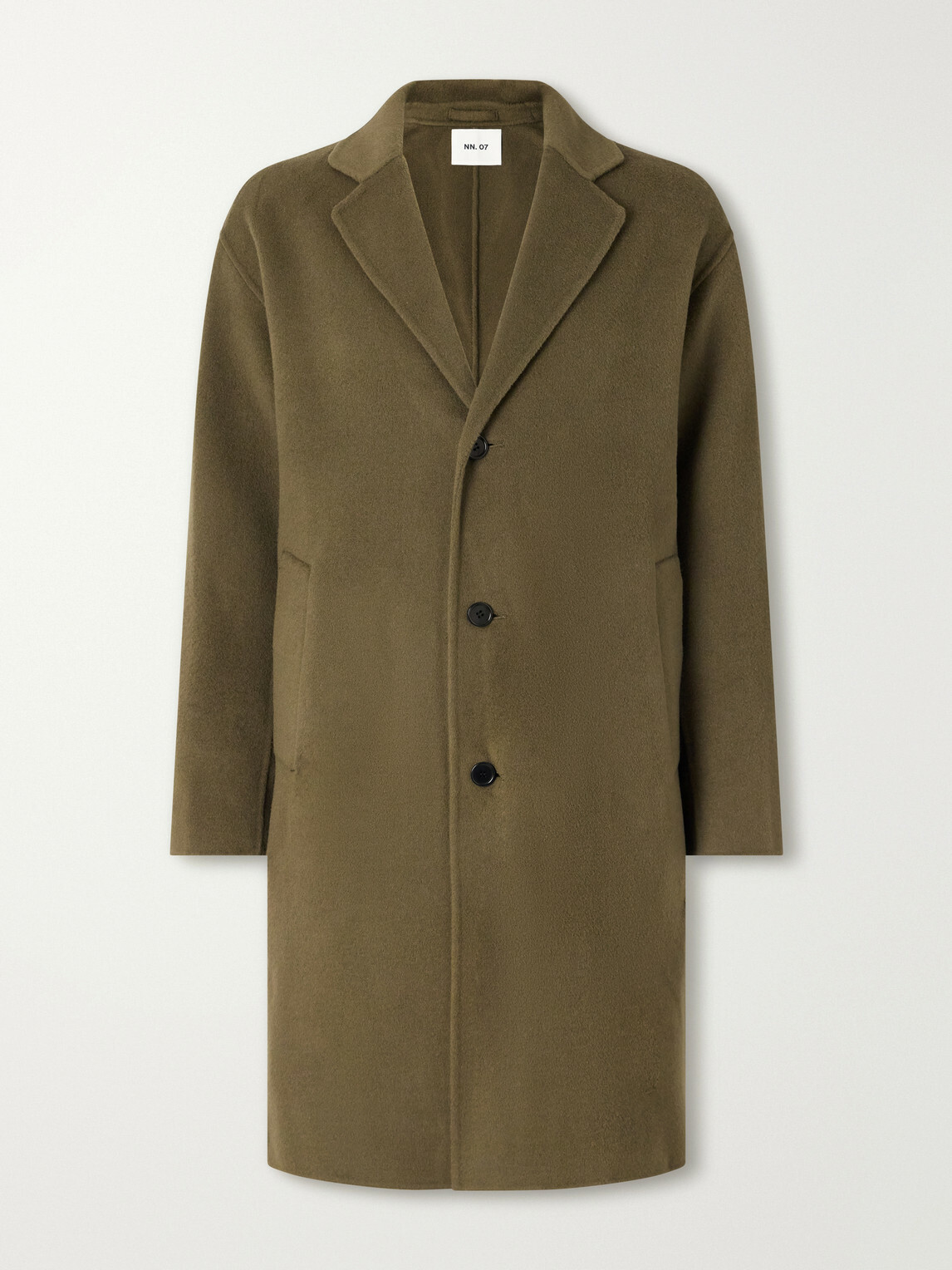 NN07 - Kendrick 8447 Brushed Wool-Blend Twill Coat - Green