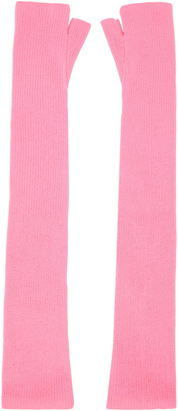 Sinéad O’Dwyer Pink Fingerless Opera Gloves