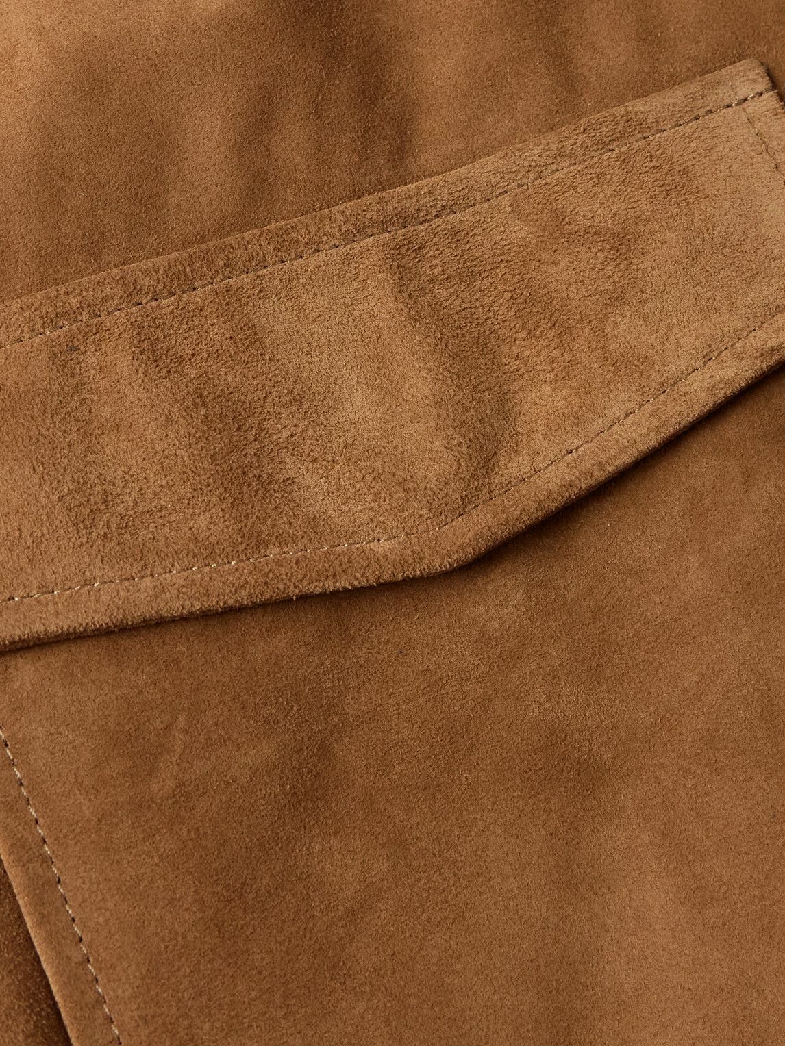 Nili Lotan - Majorca Suede Trucker Jacket - Brown