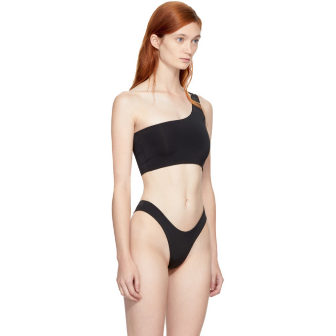 Myraswim Black Ford Single-Shoulder Bikini Top